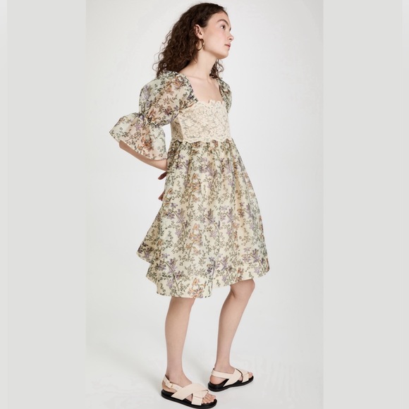 NWT byTiMo Organza Mini Lace Dress in Botanical Print MSRP$499 - Picture 13 of 16